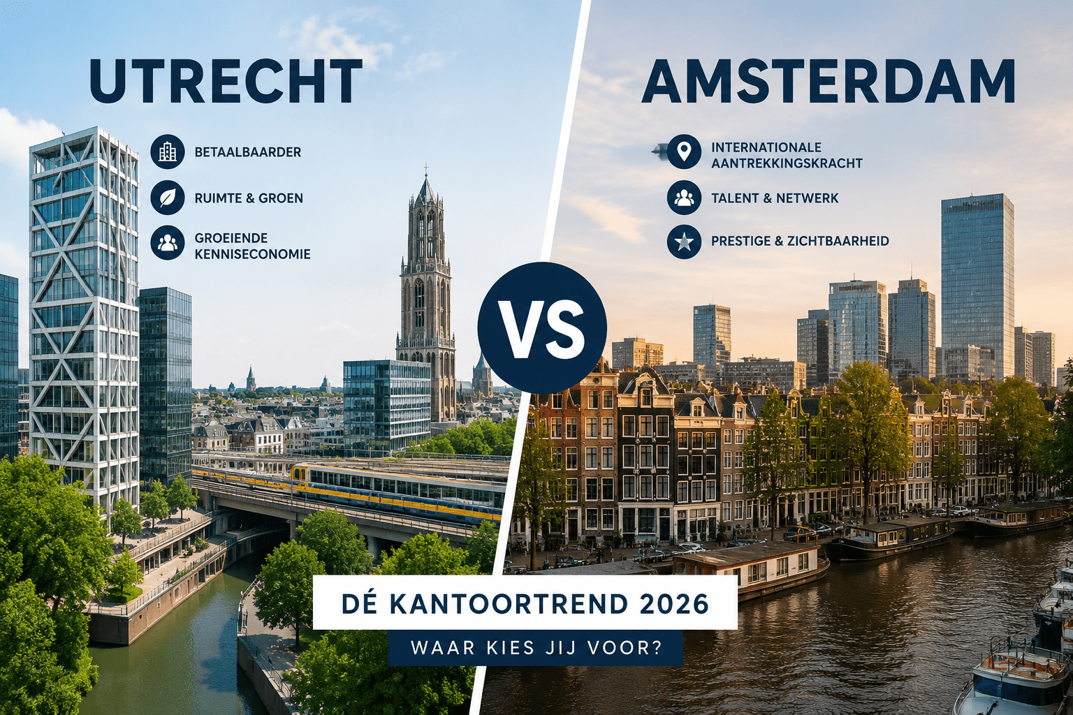 Utrecht vs Amsterdam: dé kantoortrend 2026